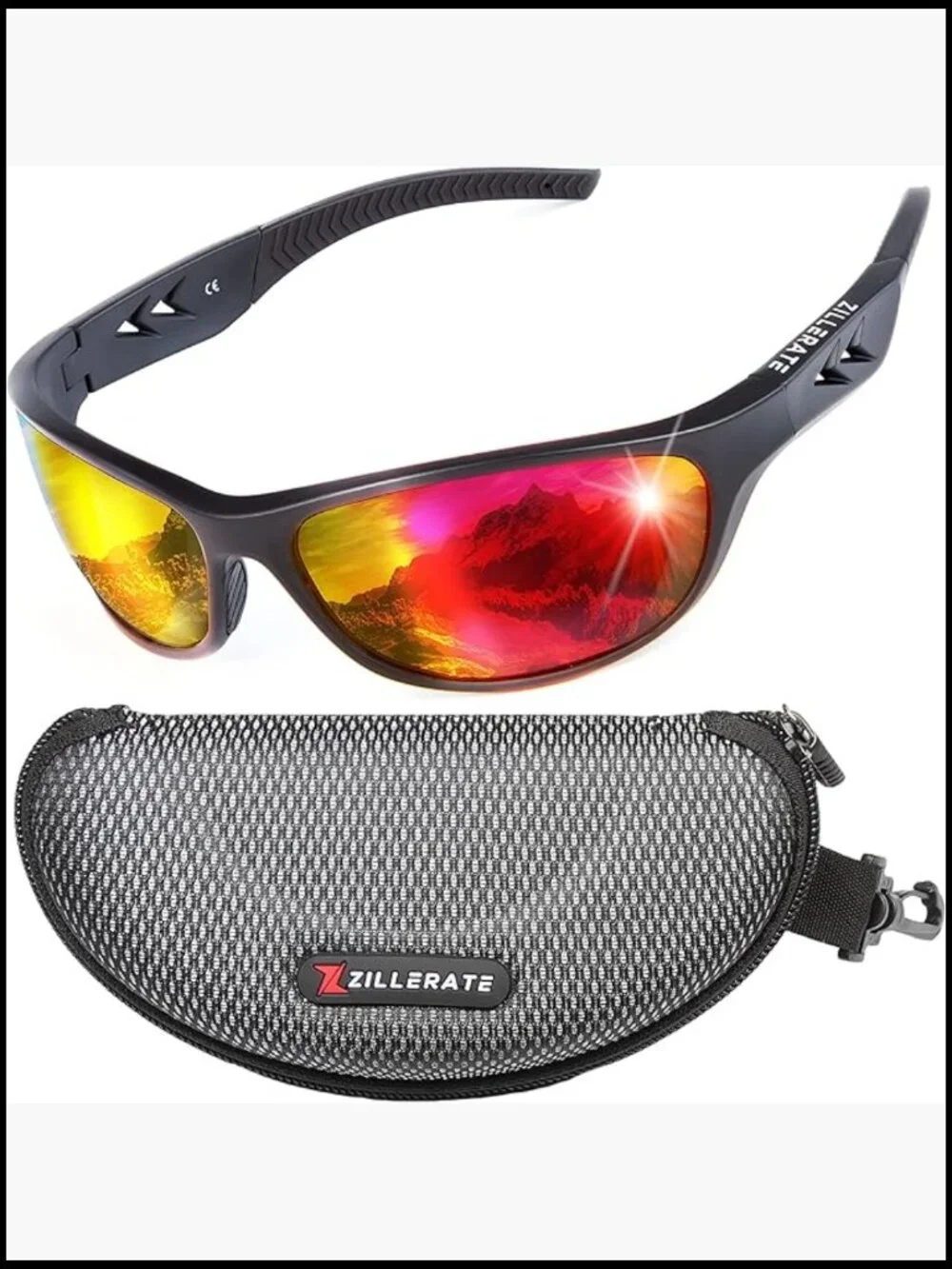 Polarized Sports Wrap Sunglasses UV Protection Fishing Running Golf
